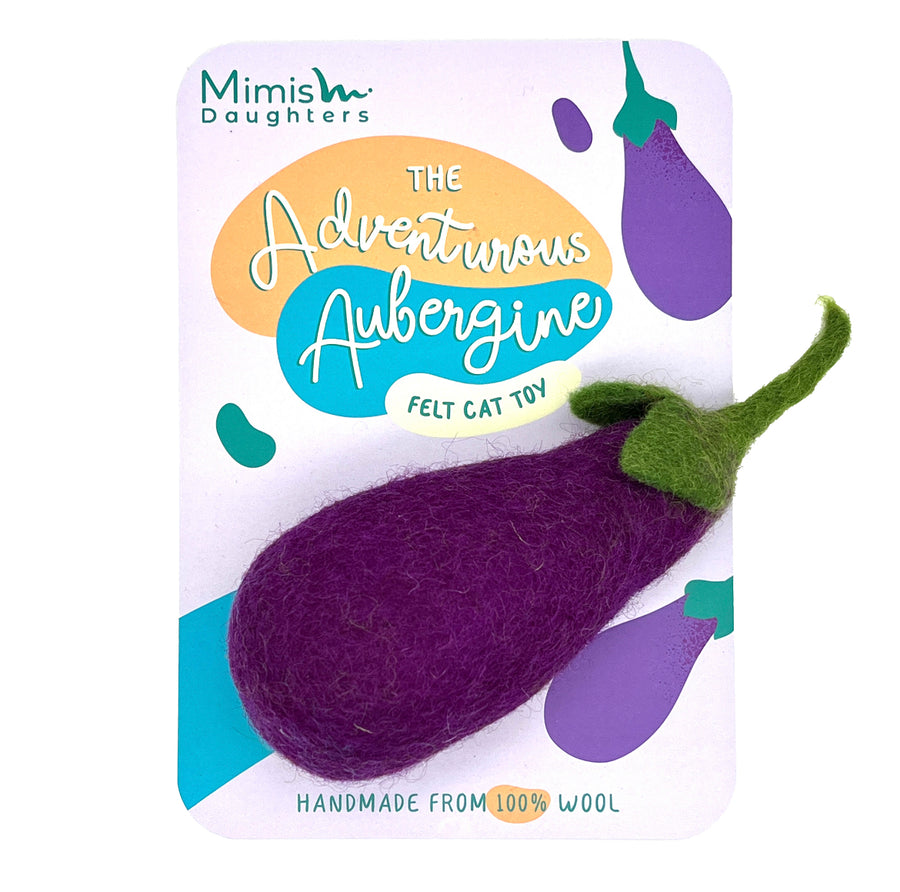 Adventurous Aubergine - Felt Cat Toy