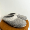 Two Tone Grey Felted Wool Slipper Shoes