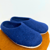 Blue Felted Wool Slipper Shoes