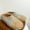 Two Tone Grey Felted Wool Slipper Shoes