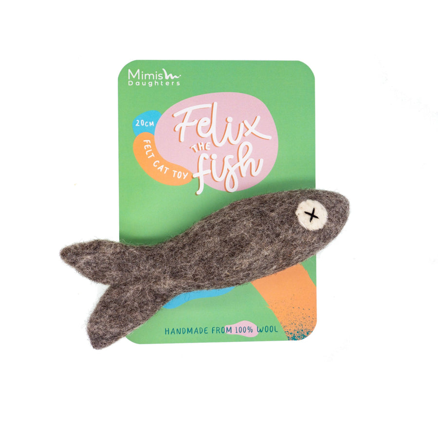 Felt Cat Toy - Felix the Fish 20cm | Mimis Daughters