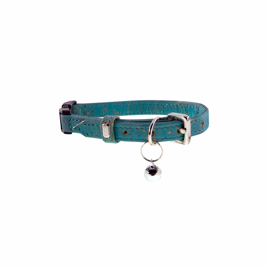 Blue Cork Cat Collar