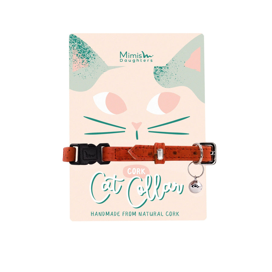 Red Cork Cat Collar