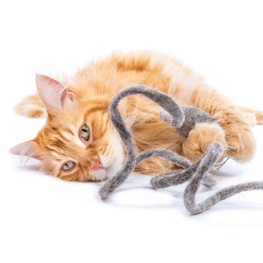 Mouse Cat Toy - 2M Long Tailed Felt Cat Toy | Mimis Daughters