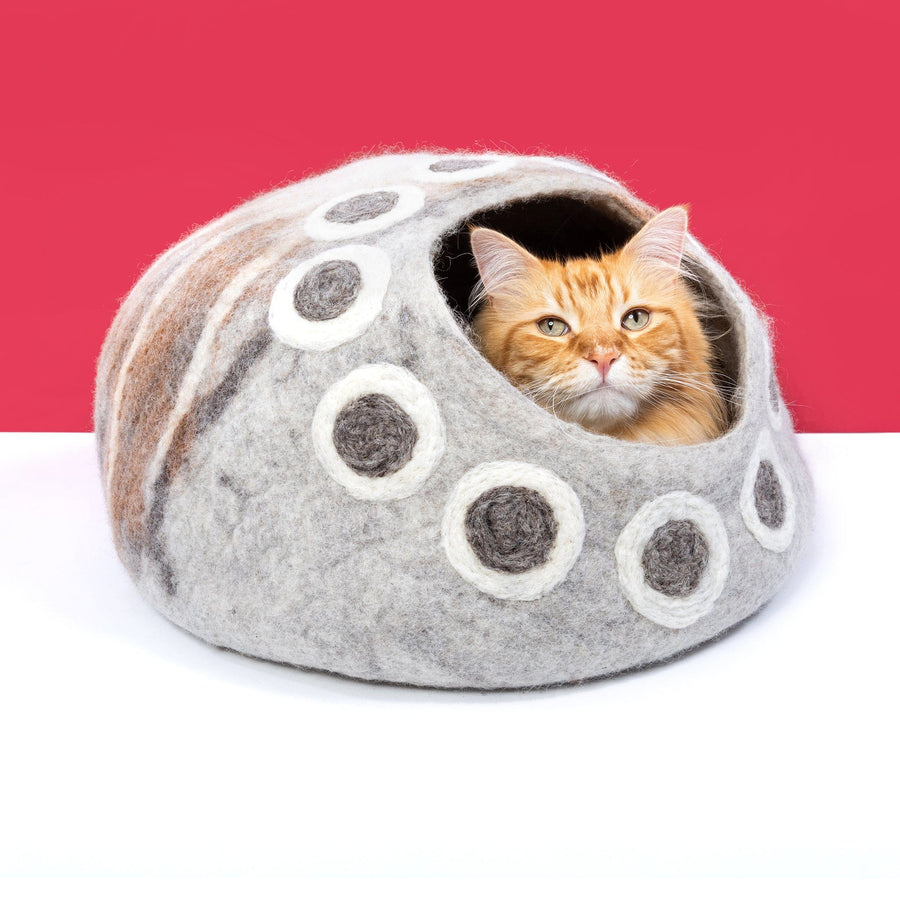 Grey Condo Cat Cave Bed