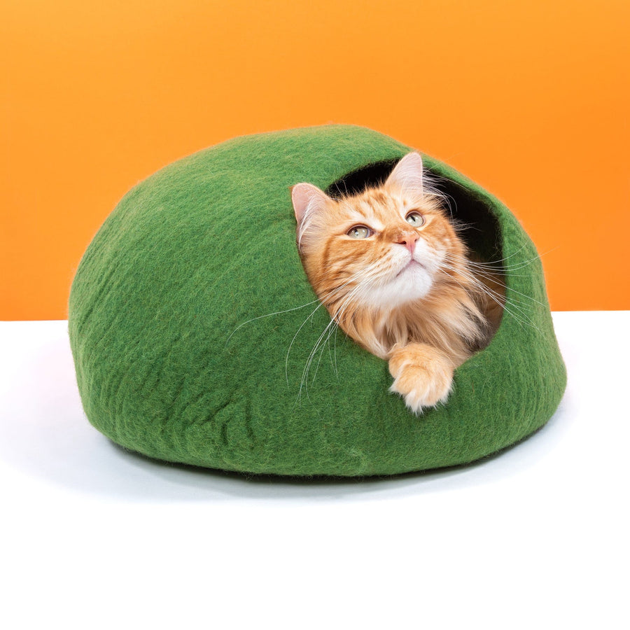 Best Cat Cave Bed - Emerald Cave For Cats | Mimis Daughters 