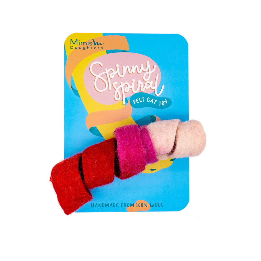Spiral Cat Toy - Spinny Spiral - Felt Cat Toy | Mimis Daughters