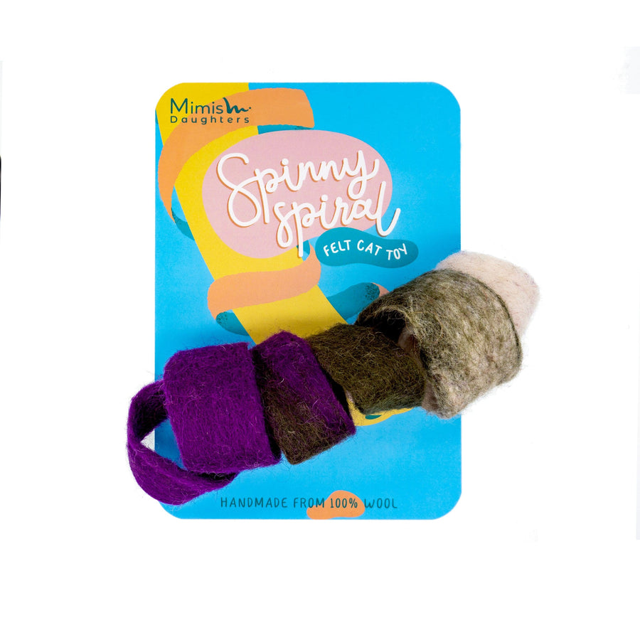 Spiral Cat Toy - Spinny Spiral - Felt Cat Toy | Mimis Daughters